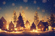 © Grafvision - Christmas winter night scenery.