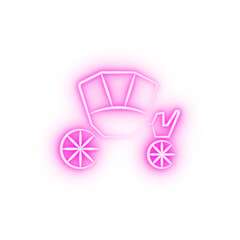 Poster - wedding coach sketch neon icon