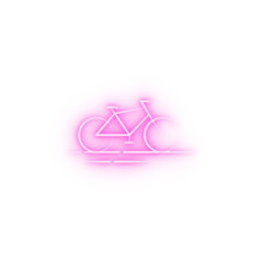 Poster - bicycle neon icon