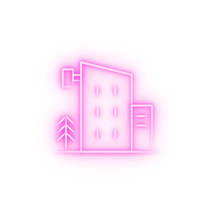 Poster - hotel neon icon