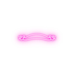 Poster - Vintage banner ribbon neon icon