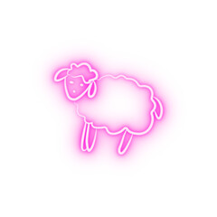 Poster - sheep neon icon