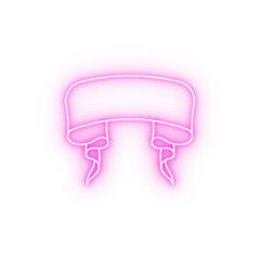 Poster - Banner ribbon neon icon
