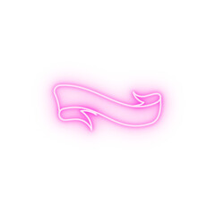 Poster - Banner ribbon neon icon