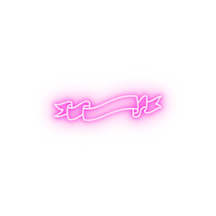 Poster - Banner ribbon neon icon