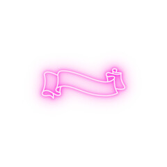 Poster - Banner ribbon neon icon