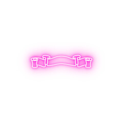 Poster - Vintage banner ribbon neon icon