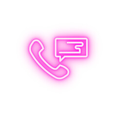 Poster - Quit smoking phone neon icon
