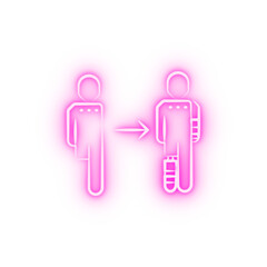 Poster - Cybernetics neon icon