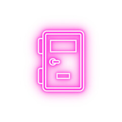 Poster - Jail lock door neon icon