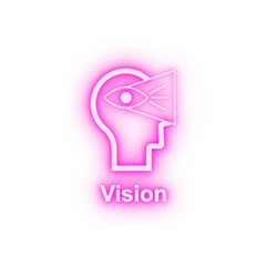 Poster - Human mind vision neon icon