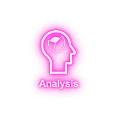 Poster - Human mind analysis neon icon