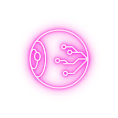 Poster - chip in eye neon icon