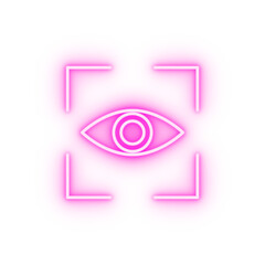 Poster - eye in focus neon icon