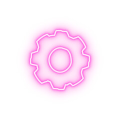 Poster - gear sketch neon icon