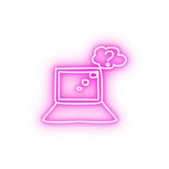 Poster - search on the Internet sketch neon icon