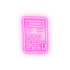 Poster - calculator sketch neon icon