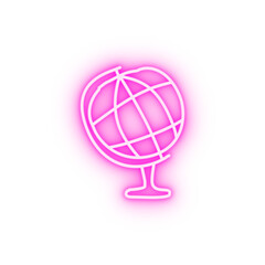 Poster - globe sketch neon icon