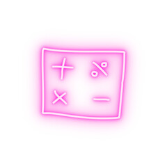Poster - mathematical signs sketch neon icon