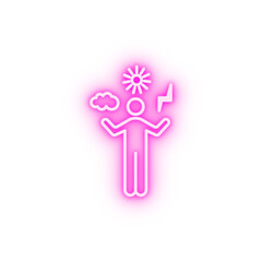 Wall Mural - weather neon icon