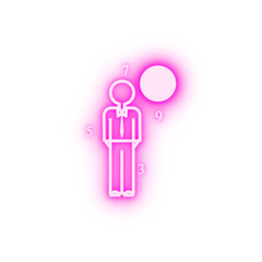 Poster - Businessman colored neon icon