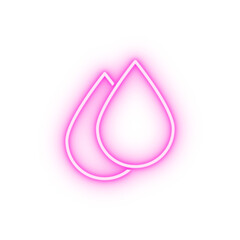Poster - blood drop neon icon
