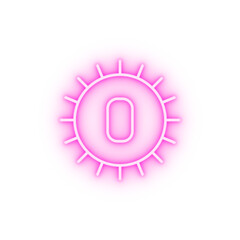 Poster - O health neon icon