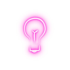 Poster - bulb sketch style neon icon