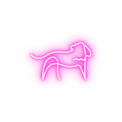 Wall Mural - Leon one line animal neon icon