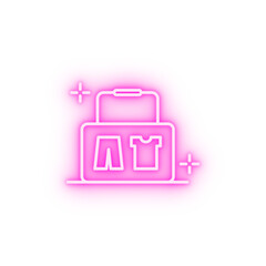 Poster - Luggage dress airport neon icon