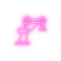 Poster - Industrial robot concept line neon icon