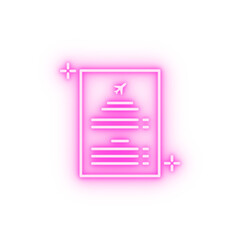 Poster - Manual airport neon icon