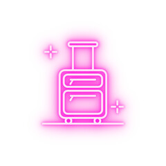 Poster - Luggage airport neon icon