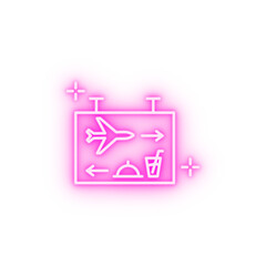 Poster - Lounge signboard airport neon icon