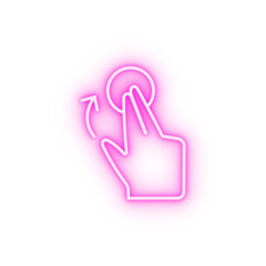 Wall Mural - Tap push hand touch neon icon