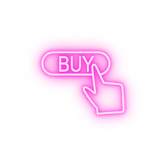 Poster - Finger buy touch neon icon