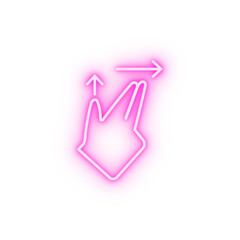 Poster - Swipe phone touch finger neon icon