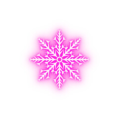 Aufkleber - Snowflake neon icon