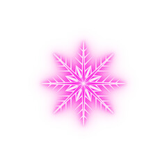 Aufkleber - Snowflake neon icon