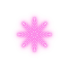 Aufkleber - Snowflake neon icon