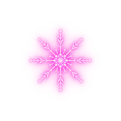 Aufkleber - Snowflake neon icon