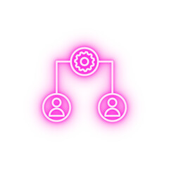Poster - connect network neon icon