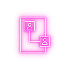 Poster - connect network neon icon