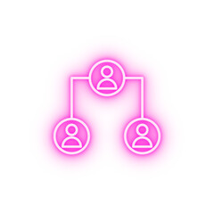 Poster - connect network neon icon