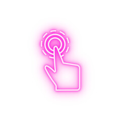 Poster - Touch free interactive digital neon icon
