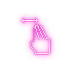 Poster - Drag touch horizontal neon icon