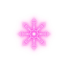 Aufkleber - Snowflake neon icon