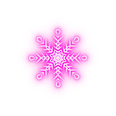 Aufkleber - Snowflake neon icon