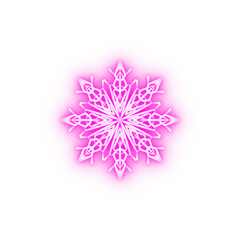 Aufkleber - Snowflake neon icon