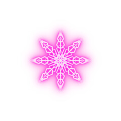 Aufkleber - Snowflake neon icon